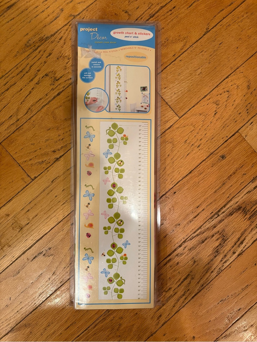Green Vine Growth Chart & Stickers - Repositionable